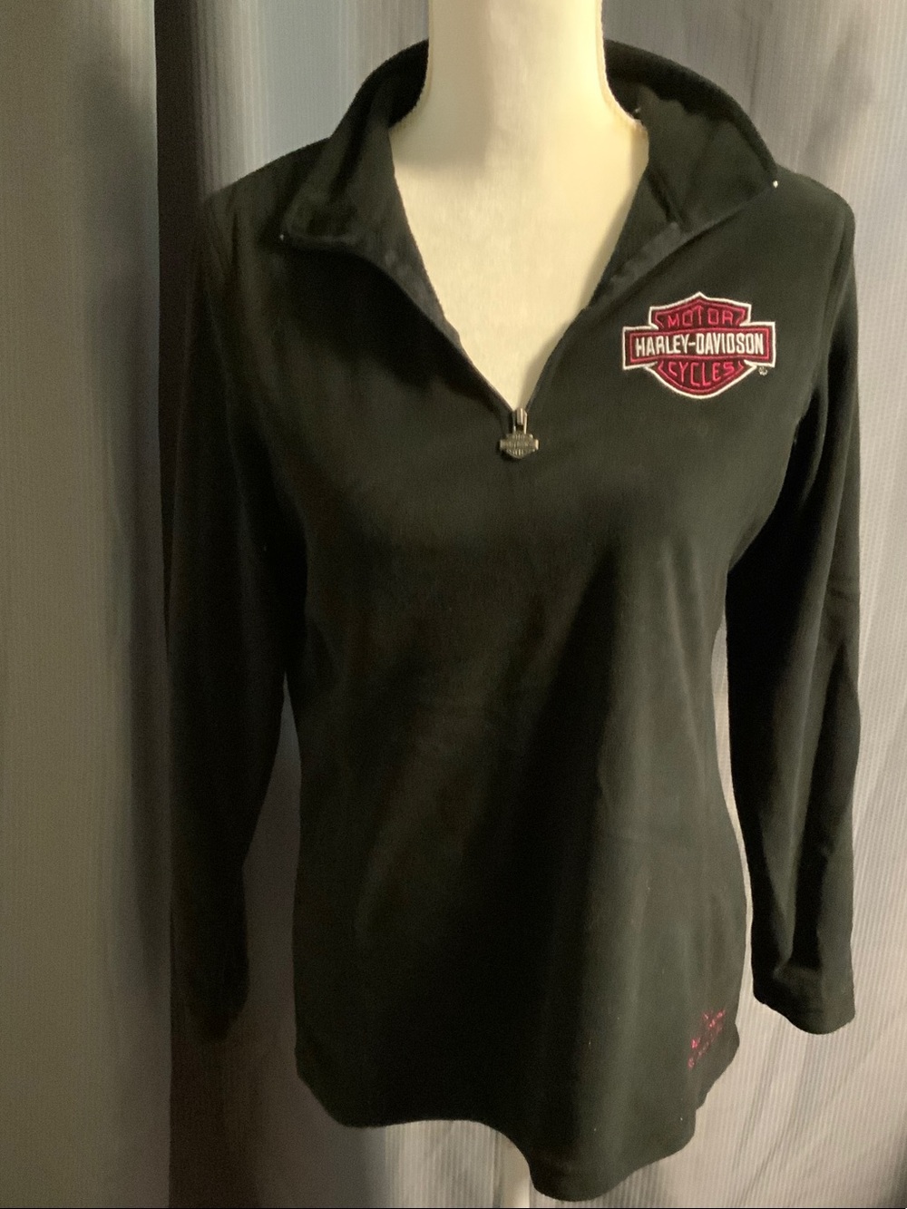 Harley-Davidson Black Pullover with Small Red Accent